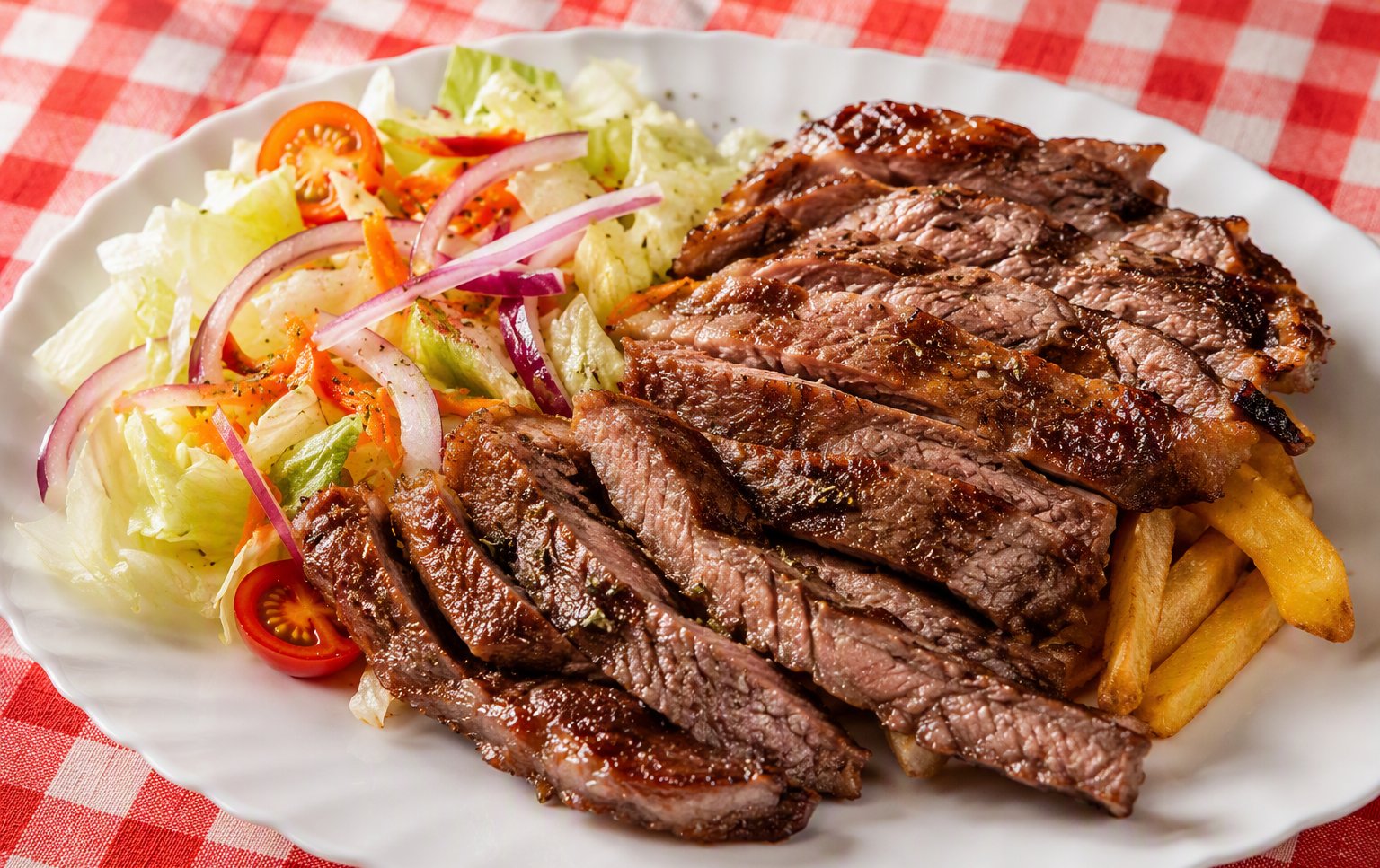 Presa ibérica con jamón